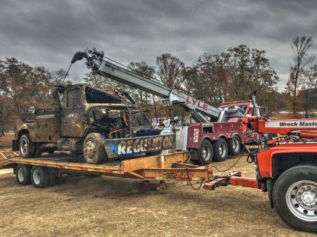 Scraping a large snow plow truck in Memphis TN