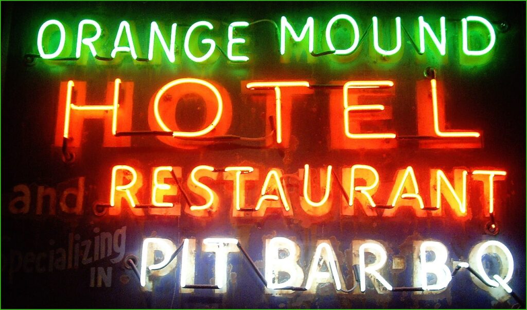 Orange Mound Memphis TN - Main Sign for Pit BBQ